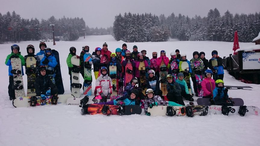 Výcvik na snowboardu v 7. ročníku